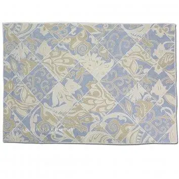 Hand Woven Authentic Colored Blue Balikesir Fine Yörük Wool Rug by Devivision