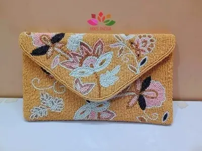 Beaded Bag, Beaded Clutch by Handyartandcrafts