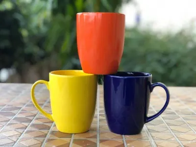 Color Handle Sublimation Mug-12oz by Zibo Kunyang Ceramic Co., Ltd.,
