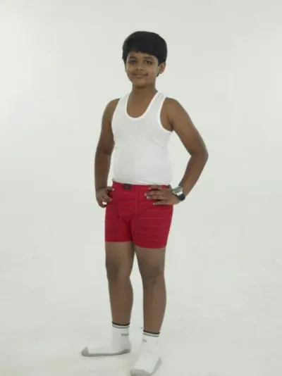 Crepeon Mens White Vest RN - Sleeveless by Crepeon Textiles LLP