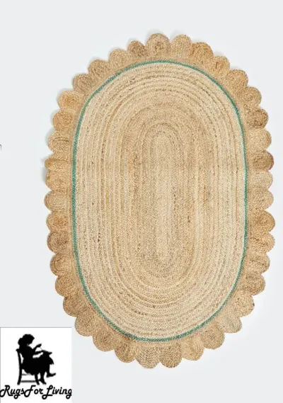 Natural Jute Oval Rug by Eco Crave Limited