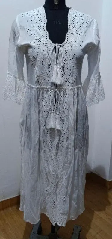 Vibrant Geometric Printed Open Shrug by Gajiwala Export