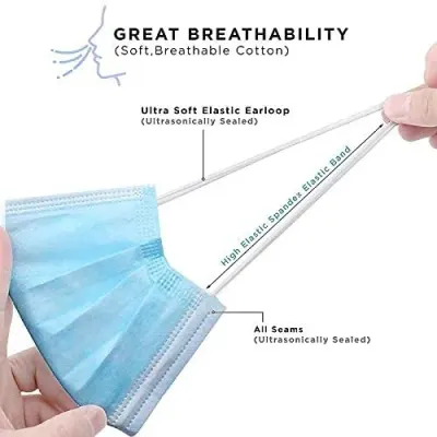 Disposable Three-layer Medical Surgical Mask by Qinyang Ren Shi Trading Co., Ltd.