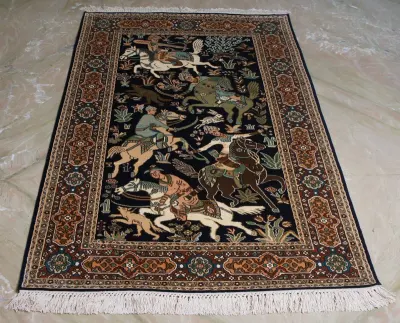 Silk rug by China Henan Xichuan County Yamei Carpet Factory