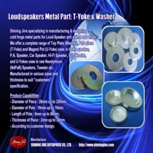 Professional OEM Manufacturer Forging Loudspeaker Parts Back Plate and Pot Yokes made in Taiwan - Image 2