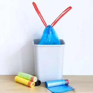 Drawstring Garbage Bag Trash plastic Bag on roll made by Vietnam - Image 2