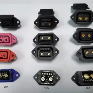 battery pack 2+4 connector 50A-80A Rated current bike charge connector - Image 2