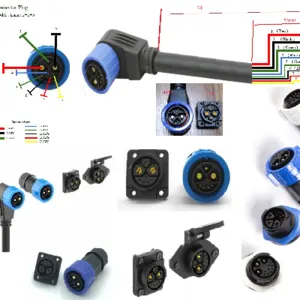 battery pack 2+4 connector 50A-80A Rated current bike charge connector - Image 5