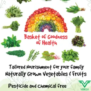 Fresh Leafy greens, traditional vegetables and fruits