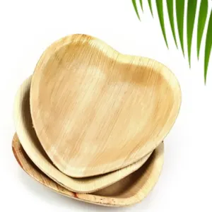 Areca Leaf Heart Shape Plate by Globwing International