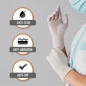 Latex Examination Glove Powder-Free Available Now by Ascetic Exam Gloves & Medical PPE Supplies Ltd