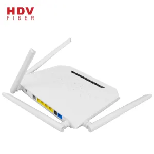Dual Band 2.4G&5G FTTH 4GE+4WIFI+1POTS+1USB 5dBi 4 Antennas AC XPON GPON ONU For ZTE by Shenzhen HDV Photoelectron Technology Ltd.