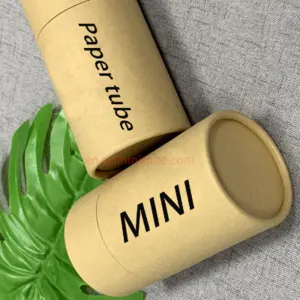 Customized creative round kraft paper cosmetic tube packaging