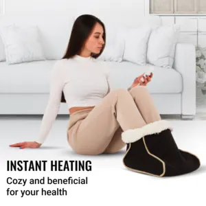 UGI Electric Foot Warmer, Foot Heater, Heating Pad, Heating Settings Auto Shut-Off, Any Foot Size, Washable, Heated Boots, Warming Slippers, Feet Warmers for Women Men Elderly, Cosy Footwarmer Heated Warmer Pad, EcoSapiens - Image 2
