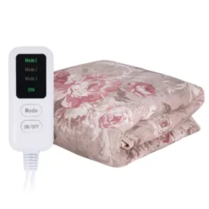 Blanket Electric heated blanket, Soft Electric duvet with Heat Settings Auto shut-off Timer Remote Control, Over-blanket Bed Size Heater Bed Throw Bedspread Fast Heating, EcoSapiens by Enerlek