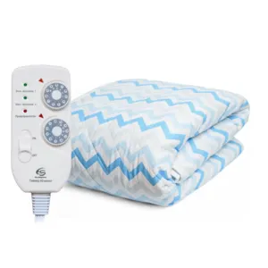 Zaggy Electric heated blanket, Soft Electric duvet with Heat Settings Auto shut-off Timer Remote Control, Over-blanket Bed Size Heater Bed Throw Bedspread Fast Heating, EcoSapiens by Enerlek