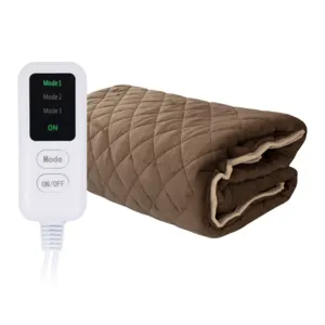 Teddy Electric heated blanket, Soft Electric duvet with Heat Settings Auto shut-off Timer Remote Control, Over-blanket Bed Size Heater Bed Throw Bedspread Fast Heating, EcoSapiens by Enerlek