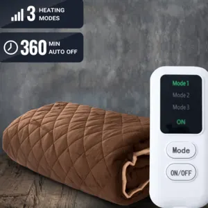 Teddy Electric heated blanket, Soft Electric duvet with Heat Settings Auto shut-off Timer Remote Control, Over-blanket Bed Size Heater Bed Throw Bedspread Fast Heating, EcoSapiens - Image 3