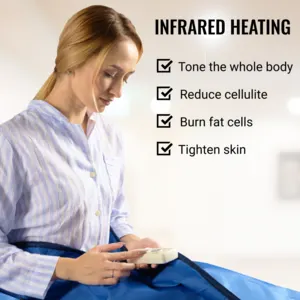 Infrasauna Infrared Sauna Blanket, Two Zone Remote Control, Portable SPA at Home, Infra red Therapy, Body Detox Fitness Hot Sweating Anti Ageing, Beauty Machine, Personal Sauna Bag - Image 2