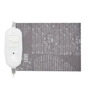 EcoSapiens Electric Heating Pad, Cotton, Heated Seat Pad for Neck and Shoulder Pain Relief, Plug In Back Warmer, Suitable for Period Pain, Heated Rug, Infrared Heating, Electric Mat, Grey by Enerlek