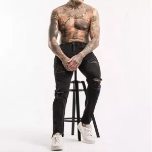 Fitness Wear 2022 Customized Logo High Quality Light Weight Cheap Price New Arrival Men Denim Pant On Sale Now - Image 4