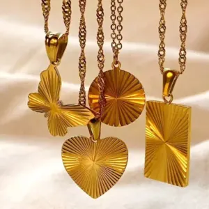 Sunburst Signet Pendant Necklace For Women by Yiwu J And D Jewelry Co., Ltd.