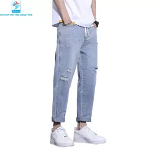 Men's Zip Fly Relaxed Fit Straight Elastic Men's Pants Skinny Men Jeans Pants - Image 5