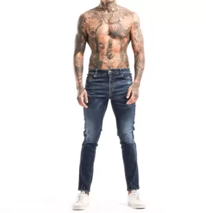 Latest Design Customized Logo High Quality New Arrival OEM ODM Denim Material Men Denim Pant In Blue Color by Sakaria Knitting Industries