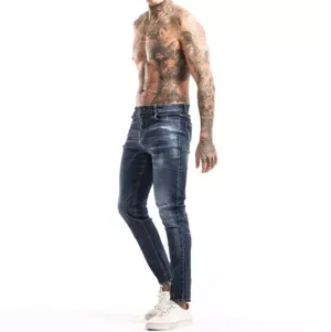 Latest Design Customized Logo High Quality New Arrival OEM ODM Denim Material Men Denim Pant In Blue Color - Image 2