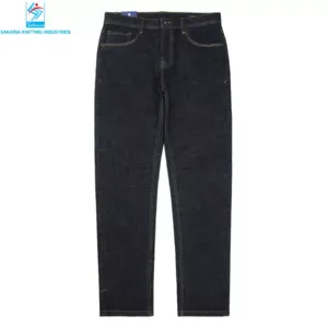 Fashion Slim Fit Stretch Denim Dark Casual 2022 Latest Elastic Fabric Slim Men Jean Pants With Zip - Image 2