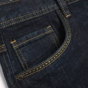 Fashion Slim Fit Stretch Denim Dark Casual 2022 Latest Elastic Fabric Slim Men Jean Pants With Zip - Image 3