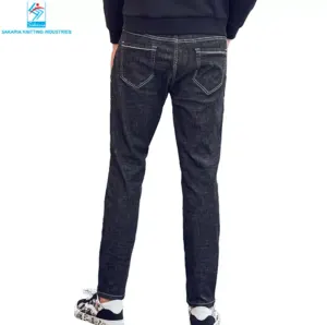 Cotton Elastic Denim American Style Jeans High Quality Casual Pants Regular Denim Stitch Design Pocket - Image 2