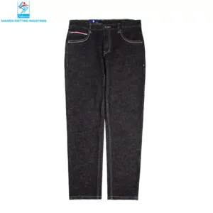 Cotton Elastic Denim American Style Jeans High Quality Casual Pants Regular Denim Stitch Design Pocket - Image 3