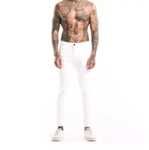 Hot Sale High Quality Light Weight Man Customized Design Printing Outdoor Wear Men Denim Pant In White Color by Sakaria Knitting Industries