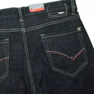 Fashion Spring Autumn Denim Stretchable Slim Straight Black Blue Ankle-Length Men Jeans Pants - Image 5