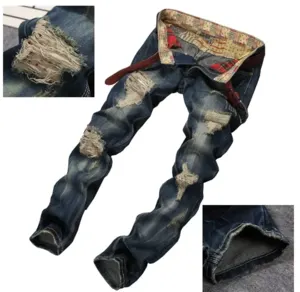 Stretchy Skinny Jeans Men Slim Fit Casual Men Jeans Anti-Pilling Breathable Men's - Image 4