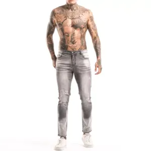 Wholesale Custom Made Your Own Logo Printing Men Light Weight Cheap Price Denim Pant With Front Pockets by Sakaria Knitting Industries
