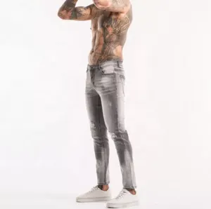 Wholesale Custom Made Your Own Logo Printing Men Light Weight Cheap Price Denim Pant With Front Pockets - Image 2