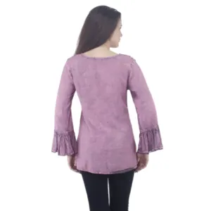 BOHO EMBROIDERED TUNIC TOP - Image 2