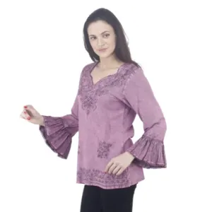BOHO EMBROIDERED TUNIC TOP - Image 3