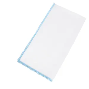 Blanket POMPOM Blue by Mabber Textile, LLC