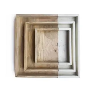 Wooden and marble Tray