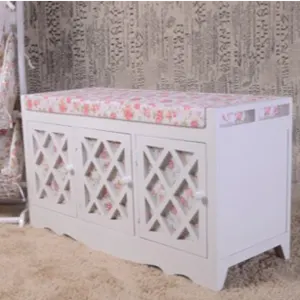 Crisscross Shoe Cabinet with Doors