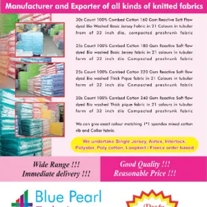 Cotton Thick Pique Airtex fabrics by Blue Pearl Fabrics