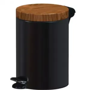 SHERWOOD 5-litre Pedal Bin with Wooden Lid