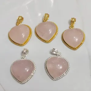 agate rose pendent