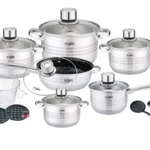 Casserole cookware set 18pcs PL-18020/21 by BSM Hungary Kft.