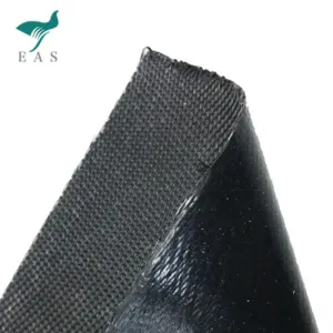 Two Sides Black Silicone Coated Fiberglass Fabric for Removable Insulation Jacket by EAS FIBERGLASS CO.,LTD