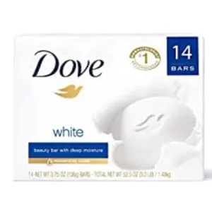 Dove Beauty Bar Gentle Cleanser for Softer and Smoother Skin with 1/4 Moisturizing Cream White More Moisturizing than Bar Soap, 3.75 oz, 14 Bars by BCO International Trading BV