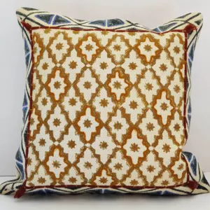 Hand Block Printed Cushion by Sujni India